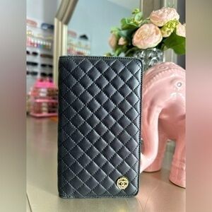 Chanel Quilted CC Bow Yen Bifold Wallet